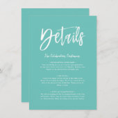 Details Kaart | Mint Green Script (Voorkant / Achterkant)