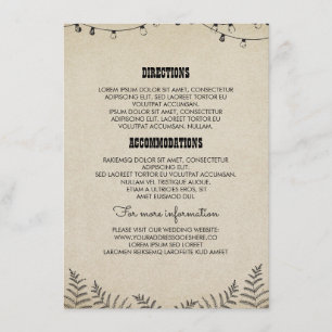 Details land bruiloft - Informatie - Invoegen Informatiekaartje