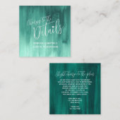 Détails mariage carte de changement d'art vert éme (Devant / Derrière)