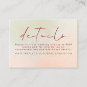 Détails Mariage fleur sauvage Petite carte de boît (Devant)