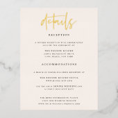 Détails Mariage moderne chic carte de fermeture à  (Recto)