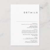 Détails minimaliste moderne Carte de boîtier (Devant)