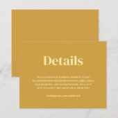 Détails minimaux du Mariage Invitation (Devant / Derrière)