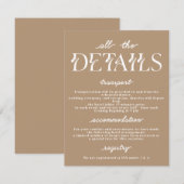 Détails minimaux du Mariage Invitation (Devant / Derrière)