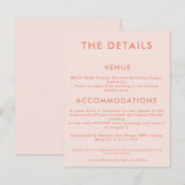 Détails minimaux Turquoises du Mariage Invitation (Devant / Derrière)