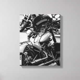 Details motorfiets Biker Rider Canvas Afdruk