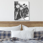 Details motorfiets Biker Rider Canvas Afdruk (Insitu (Slaapkamer))