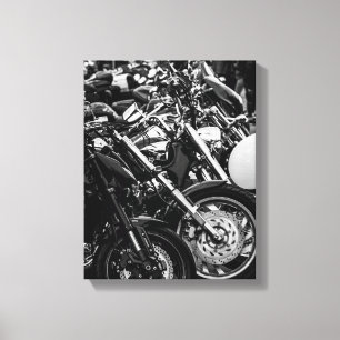 Details motorfiets Biker Rider Canvas Afdruk