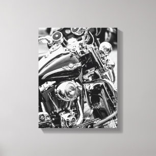 Details motorfiets Biker Rider Canvas Afdruk