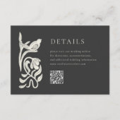 Détails noir et blanc Carte de boîtier avec code Q (Devant)