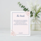 DETAILS OVER BUDGET Pink Glitter Navy Floral Weddi (Staand voorkant)