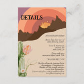 Details over de bruiloft van de bestemming van de informatiekaartje (Voorkant)