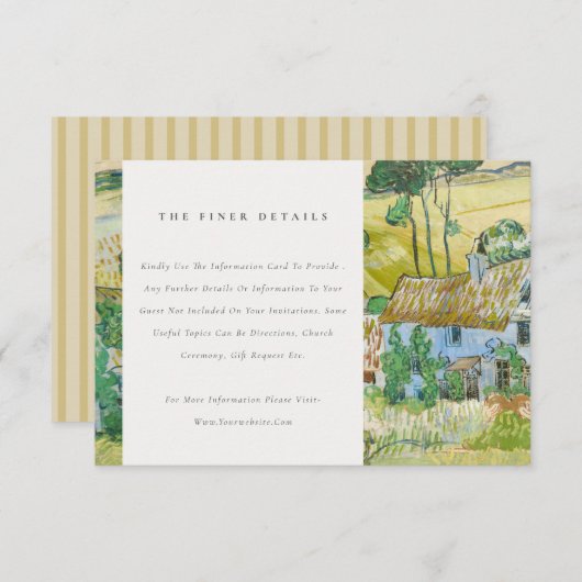 Details over de Rustige Velden Berglandschap Informatiekaartje (Voorkant / Achterkant)