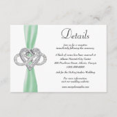 Details over groene ribbon oneindigheid heartbruil informatiekaartje (Voorkant)