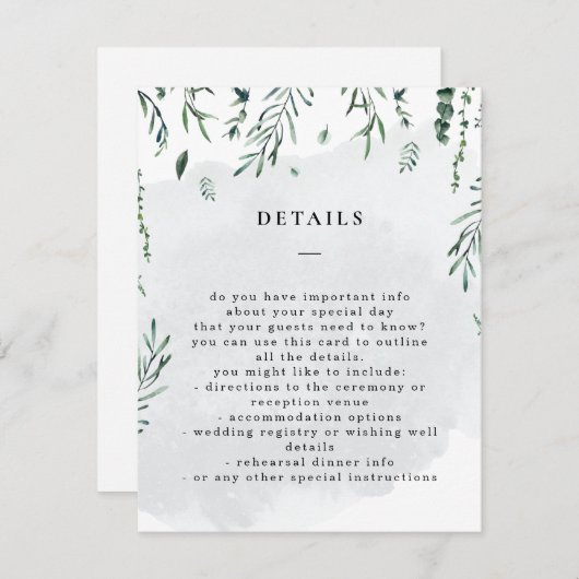 Details over het afbrokkelen van de Waterverf Informatiekaartje (Voorkant / Achterkant)