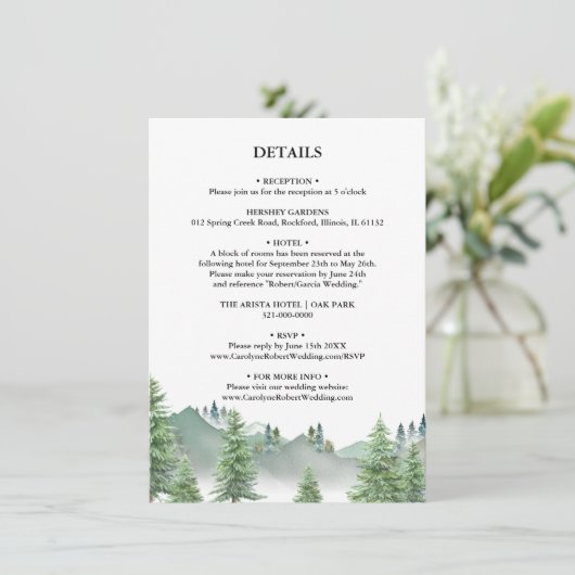 Details over het Bergwoud Kaart (Staand voorkant)