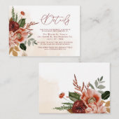 Details over het huwelijk tussen Bourgogne en Terr Informatiekaartje (Voorkant / Achterkant)