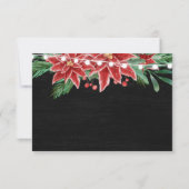 Details over het kerstbruiloft in Poinsettia Chalk Kaart (Achterkant)
