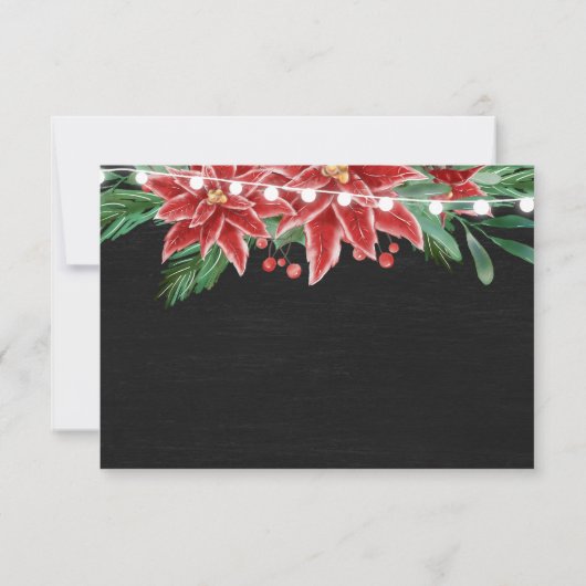 Details over het kerstbruiloft in Poinsettia Chalk Kaart (Achterkant)