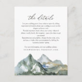 Details over het Rustige Waterverf-gebergte Informatiekaartje (Voorkant)