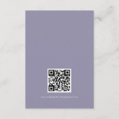 Details over zacht Violet Minimale Leaf QR-code br Informatiekaartje (Achterkant)