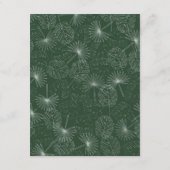 Details palm Leaves Pink Green Arch Weddenschap Informatiekaartje (Achterkant)