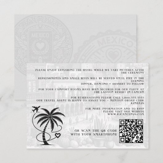 Details paspoort Mexico Informatiekaartje (Voorkant / Achterkant)