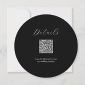 Details QR code Kaart Zwart-wit bruiloft (Voorkant)