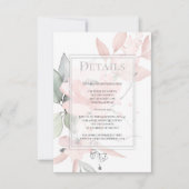 DETAILS | Roze Rozen van de Waterverf Kaart (Voorkant)