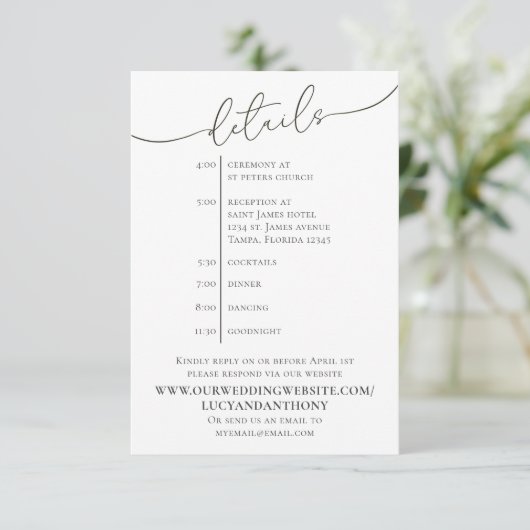 Détails simples minimalistes Modèle de chronologie (Debout devant)