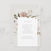 Détails sur les fleurs sauvages Insérer une carte  (Devant / Derrière)