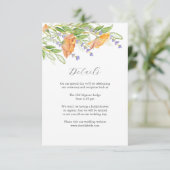 Détails Thème Fleur sauvage de la carte de boîtier (Debout devant)