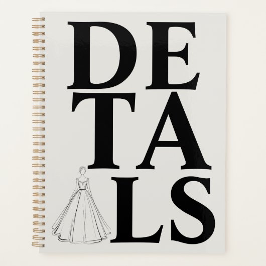 "DÉTAILS" Typographie | Mariage Moderne et Confian (Devant)