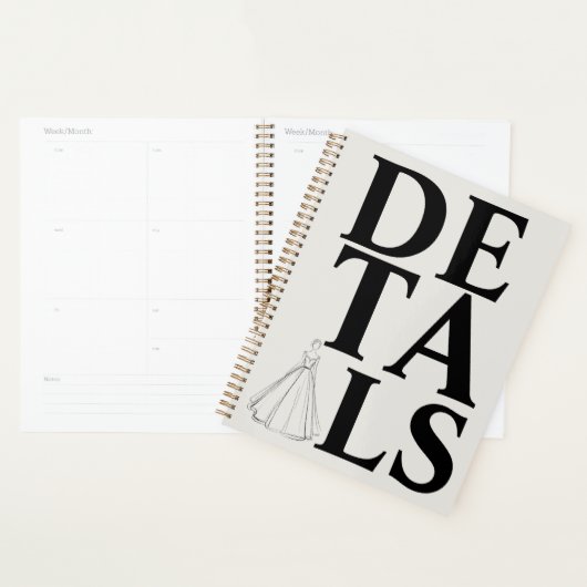 "DETAILS" Typography | Modern & Confident Wedding (Devant avec enveloppe)
