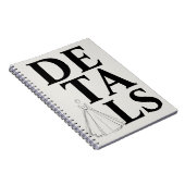 "DETAILS" Typography | Modern & Confident Wedding Notitieboek (Rechterzijde)
