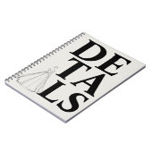 "DETAILS" Typography | Modern & Confident Wedding Notitieboek (Linkerzijde)