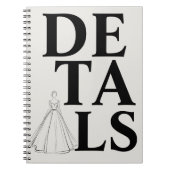 "DETAILS" Typography | Modern & Confident Wedding Notitieboek (Voorkant)