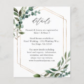 Details van budgetbladeren en Eucalyptus Gold Flyer (Voorkant)