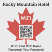 Details van Canadian Hotel WiFi Plus QR-code Sticker (Voorkant)