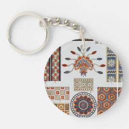 Details van de decoratie Oud-Assyrische kleding Sleutelhanger