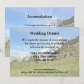 Details van de mountain Wedding Swiss Eiger Kaart (Voorkant / Achterkant)