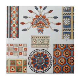Details van decoratie Oud-Assyrische kleding Tegeltje