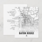 Details van het Baton Rouge-huwelijksweekend Informatiekaartje (Voorkant / Achterkant)