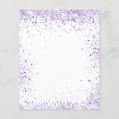 Details van het budgetviolet glitter-trouwprogramm (Achterkant)