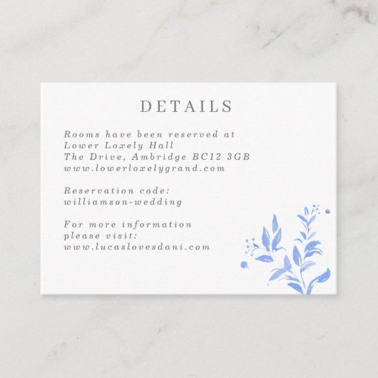 Details van het lichte blauwe gordel informatiekaartje (Voorkant)