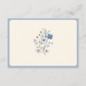 Details van het Stusty Blue Boho Wildflower Weddin Informatiekaartje (Achterkant)