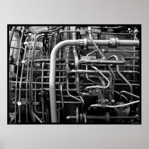 Details van J-58 Jet Engine Poster