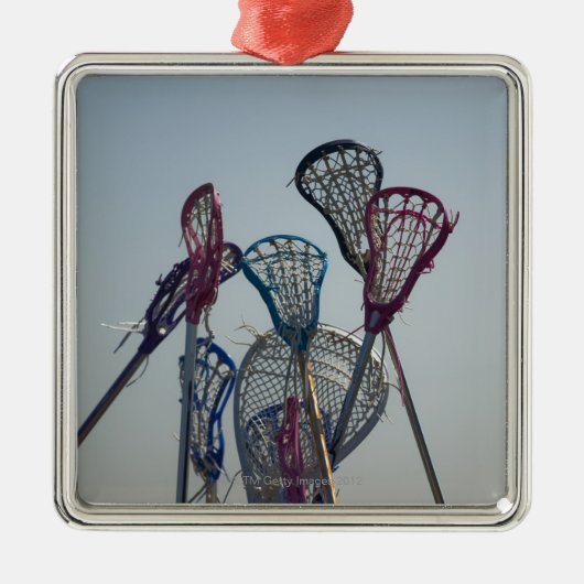 Details van Lacrosse game Metalen Ornament (Voorkant)