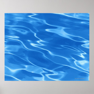 Details van waterrimpels in zwembad poster