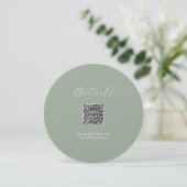 Détails Vert Sauge Carte code QR (Debout devant)